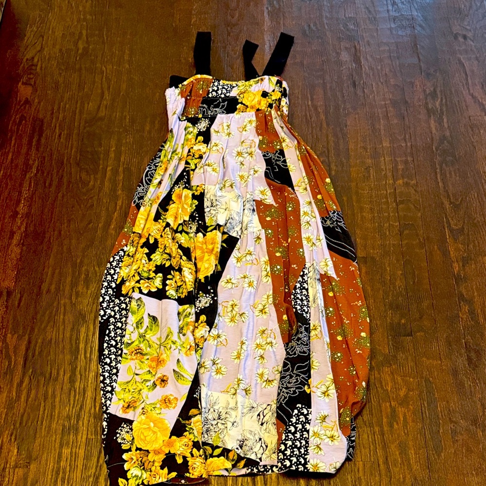 Anthropologie NWT Maeve Patchwork Dress - Yellow, brown, Black